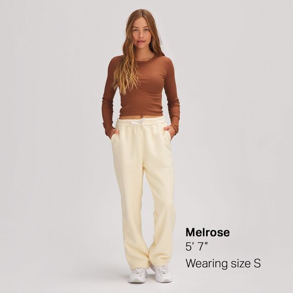 Backcountry GOAT Fleece Joggers Small Cream Sweatpants Women’s Soft Cozy Lounge - Picture 1 of 8